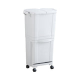 Double-Deck Trash Bin with Swing Lid