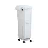 Double-Deck Trash Bin with Swing Lid